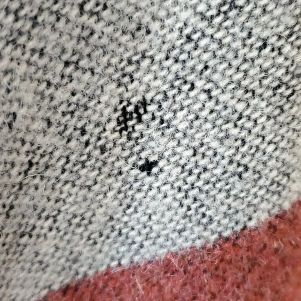 Vintage 1960's Bickler Gray and Rust Wool Blanket Cape Coat Made in England - Picture 15 of 17